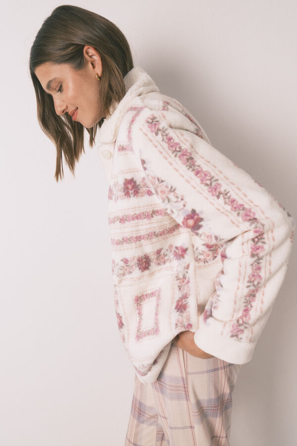 Women'secret Robe curto rosa de polar rosa