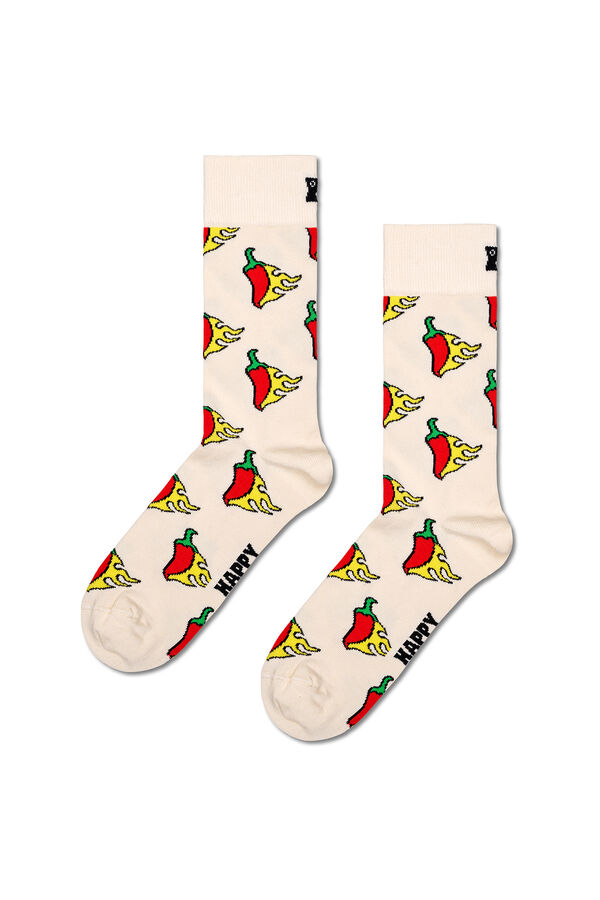 Happy Socks Calcetines unisex Hot Chili blanco