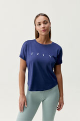 Born Living Yoga Camisa preta Azami azul