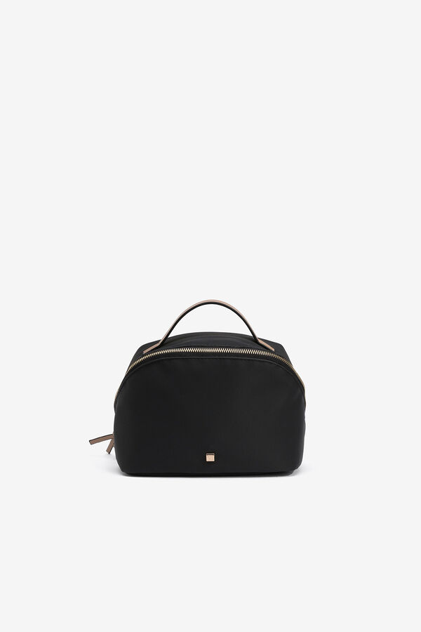 Vilanova Bolsa de Cosméticos Efecto Nailon negro