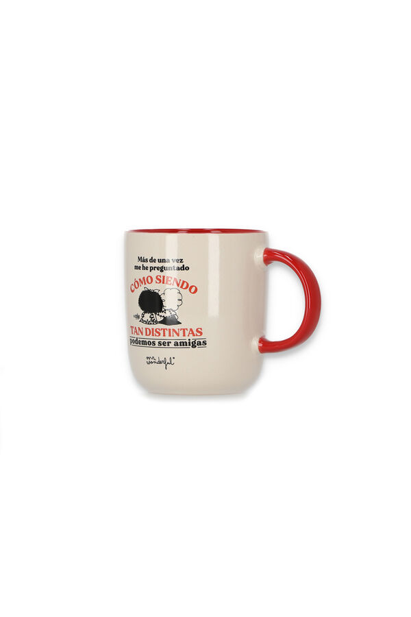 Mr. Wonderful Taza Mafalda - C&oacute;mo siendo tan distintas podemos ser tan amigas estampado
