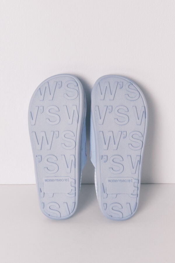 Women'secret Chinelos de quarto de cerejas azuis azul