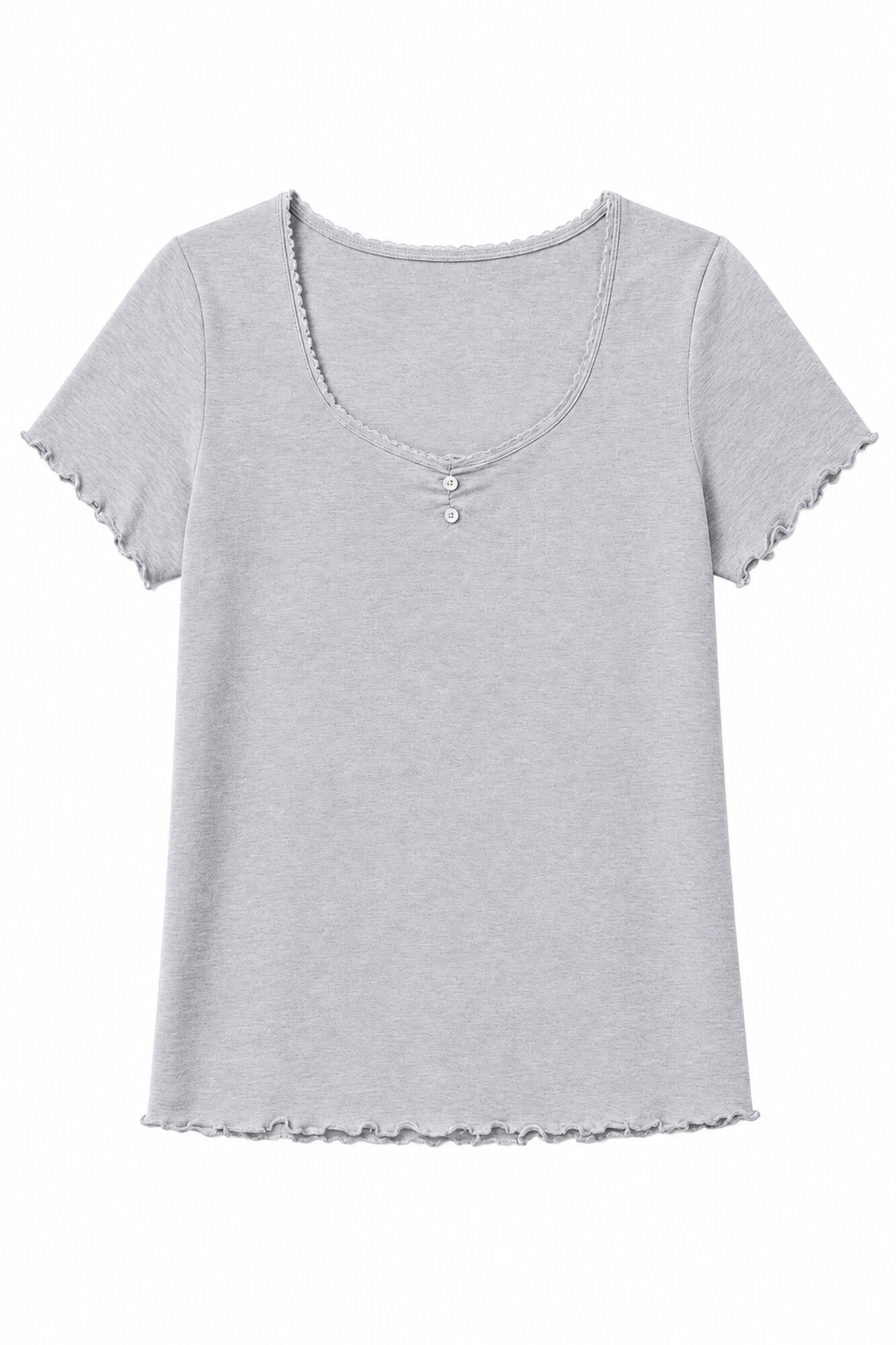 Women'secret T-shirt de manga curta em algod&atilde;o cinza