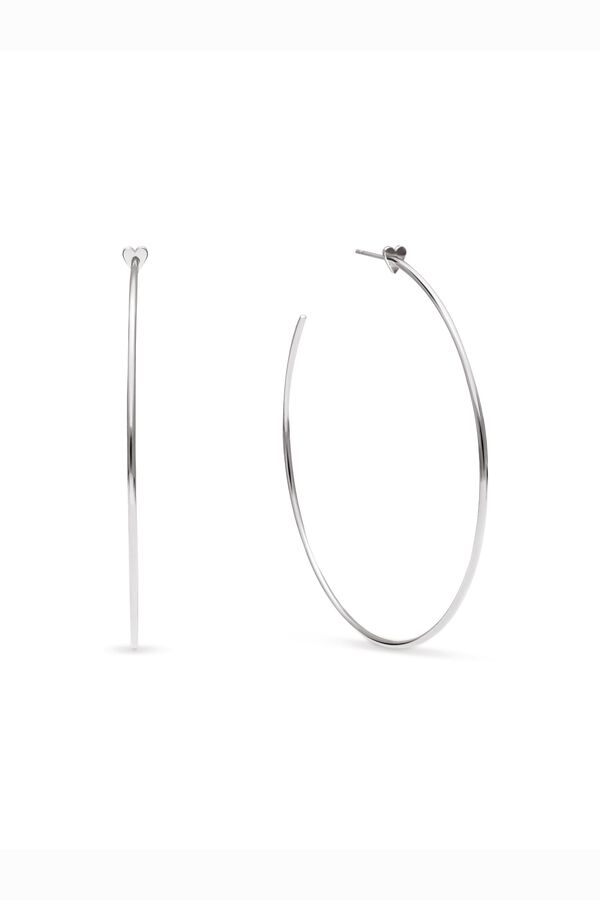 Singularu Boucles d'oreilles cr&eacute;oles Ankara en acier cinzento