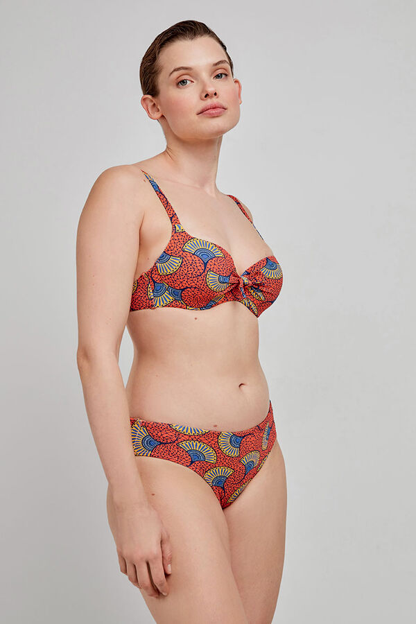 Gisela Top de biquíni com estampado tribal estampado