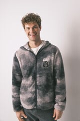 Women'secret Robe curto masculino com pelo cinza Star Wars cinzento