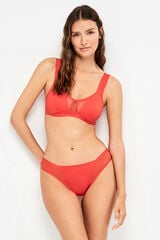 Gisela Cueca de biqu&iacute;ni cl&aacute;ssica high tech vermelho