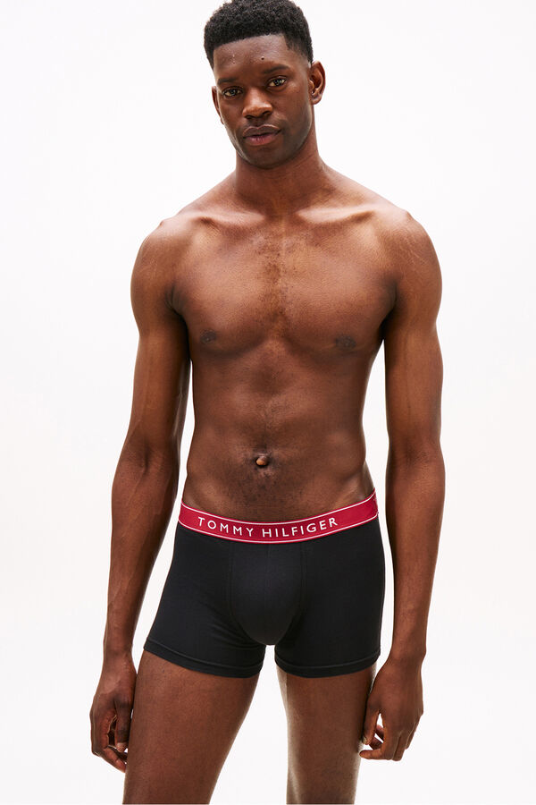 Tommy Hilfiger Pacote com 3 Boxers de Algod&atilde;o preto