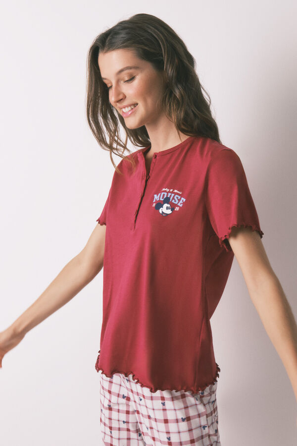 Women'secret Pijama largo algod&oacute;n Mickey rojo rojo