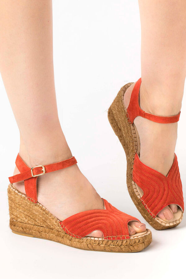 Vidorreta Sandalia Abierta Yute rojo