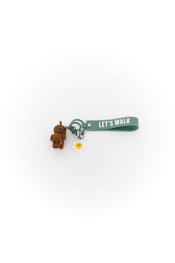 Mr. Wonderful Llavero con colgante Perro salchicha - Let&rsquo;s walk estampado