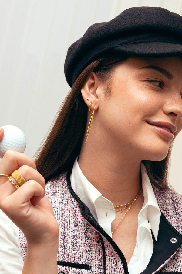 Singularu Irati Gold Plated Steel Earrings printed