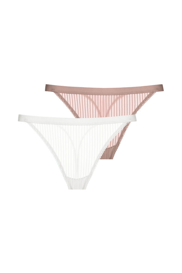Dorina Pack of 2 thongs brown