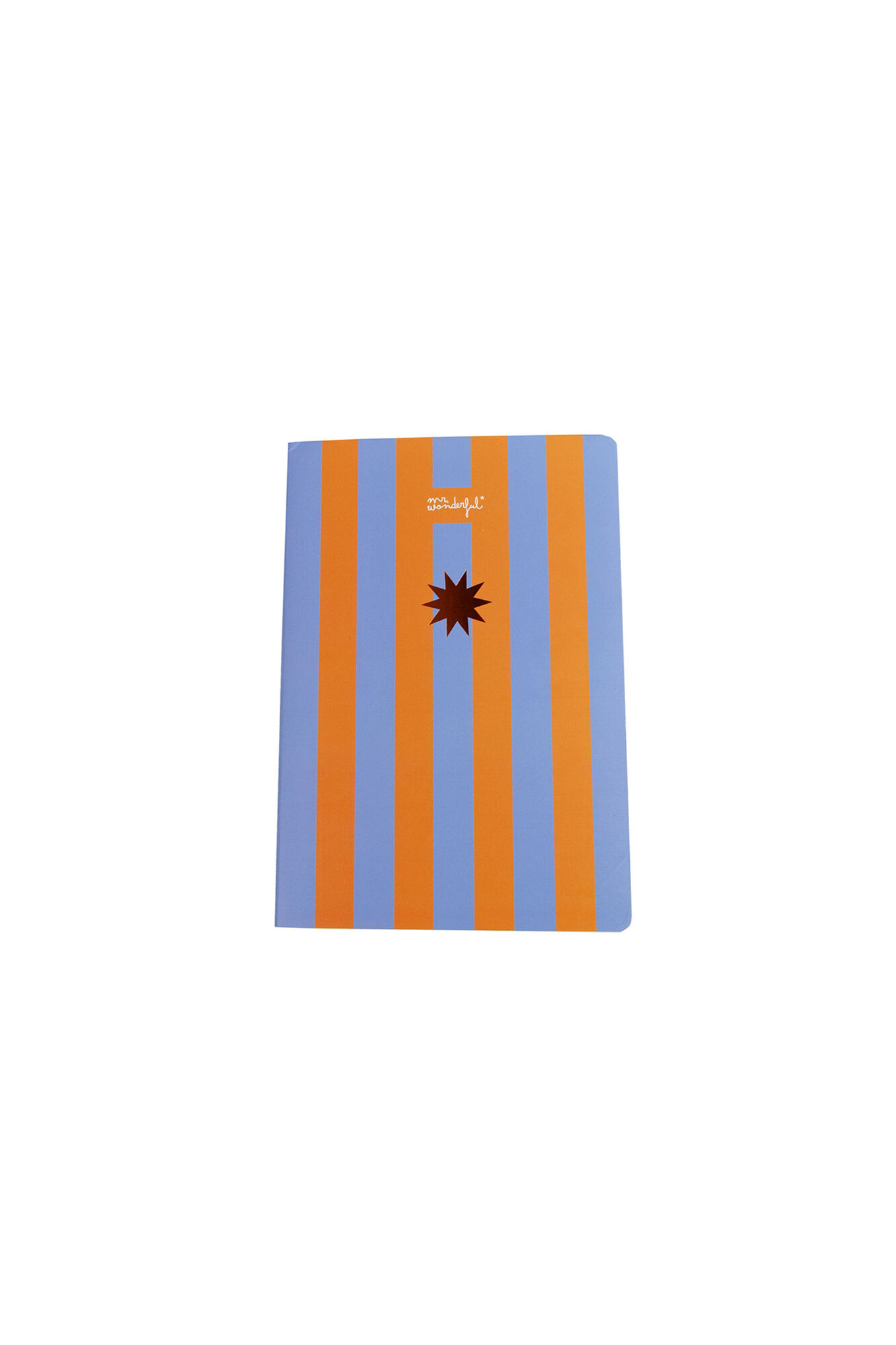 Mr. Wonderful Caderno A5 - Riscas Azuis e Laranja