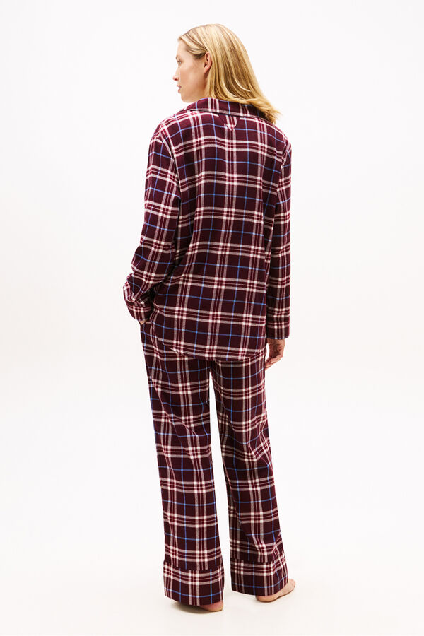 Tommy Hilfiger Conjunto de pijama de flanela xadrez estampado