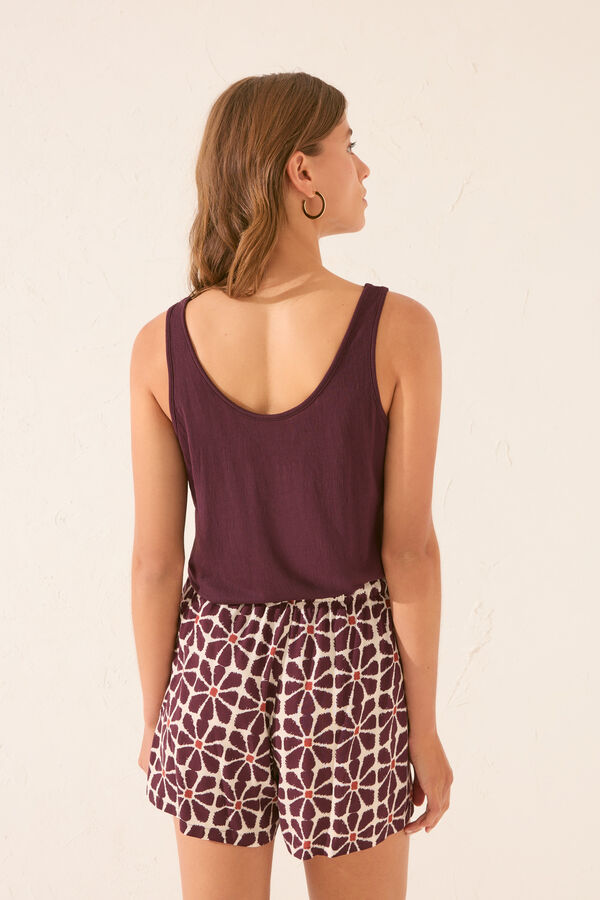 Women'secret Calça de viscose com estampado floral estampado