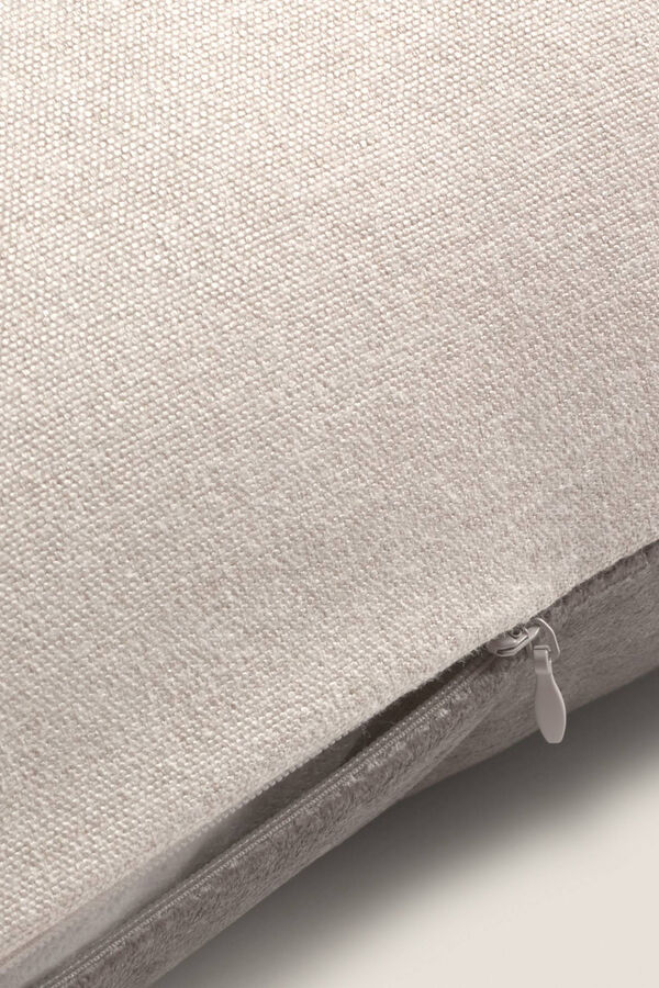Textura Capa travesseiro veludo algodão 45 x 45 cm. bege
