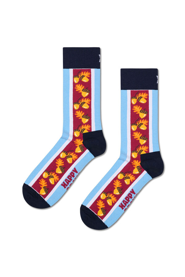 Happy Socks Meia de bolota azul