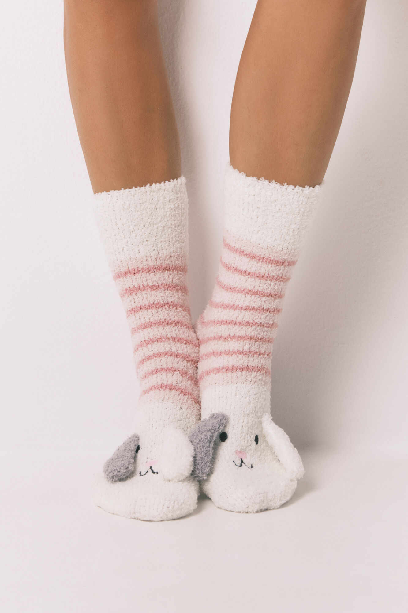 Women'secret Meias longas brancas para cachorro