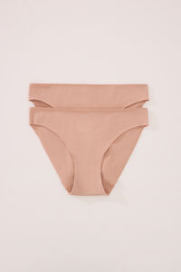 Women'secret Pack 2 cuequinhas clássicas algodão nude