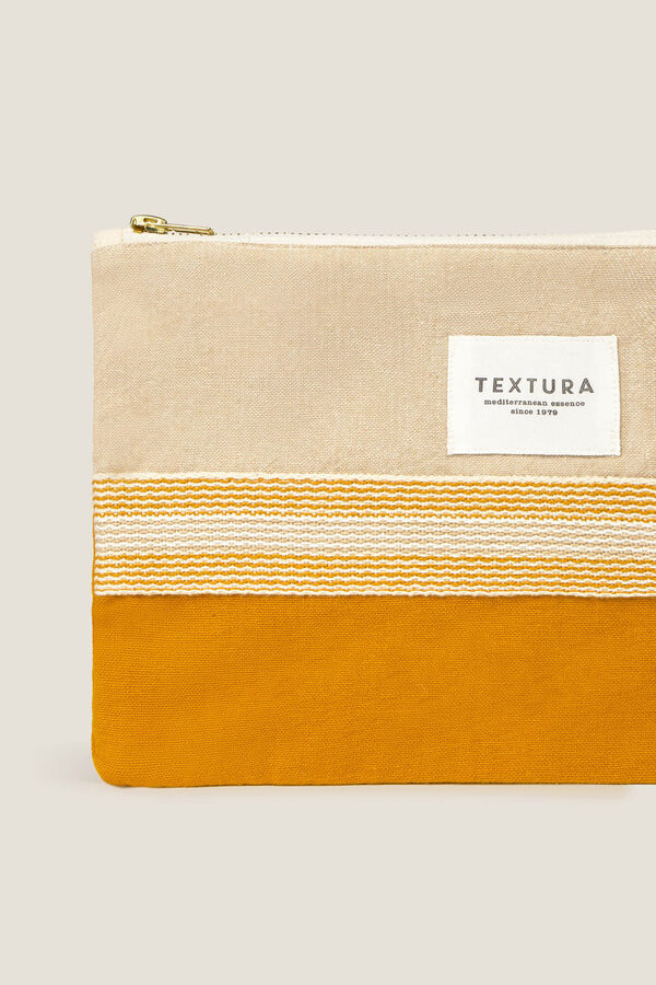 Textura Necessaire de tecido jeans estampado
