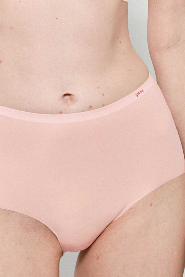 Gisela Cueca alta sem costuras rosa