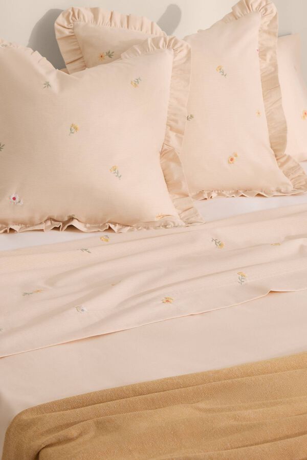 Textura Len&ccedil;ol bordado cru