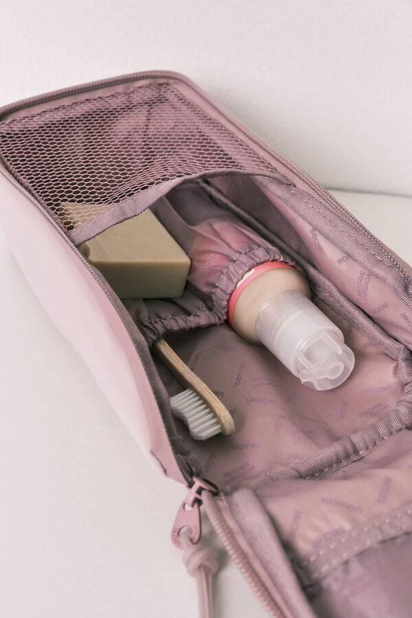 Women'secret Necessaire m&eacute;dia com fecho-&eacute;clair e al&ccedil;a rosa rosa