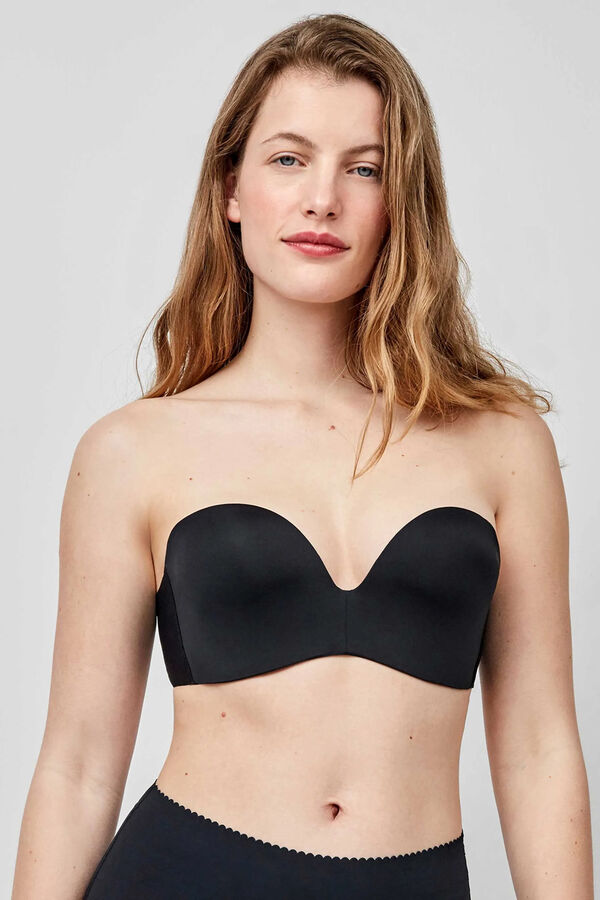 Gisela Removable extreme neckline bra black