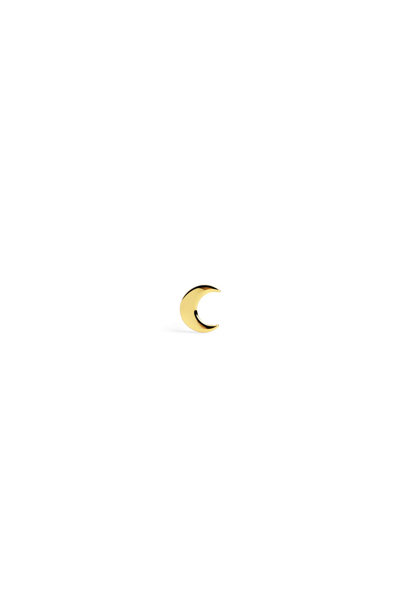 Singularu Pendiente Suelto Mini Moon Plata Ba&ntilde;o Oro