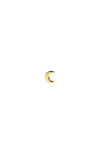Singularu Pendiente Suelto Mini Moon Plata Ba&ntilde;o Oro