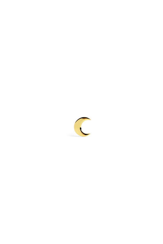 Pendiente Suelto Mini Moon Plata Baño Oro