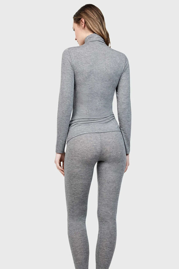 Gisela T-shirt t&eacute;rmica de gola alta cinzento