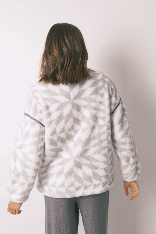 Women'secret Robe curto de pelo estampado da Minnie  cinzento