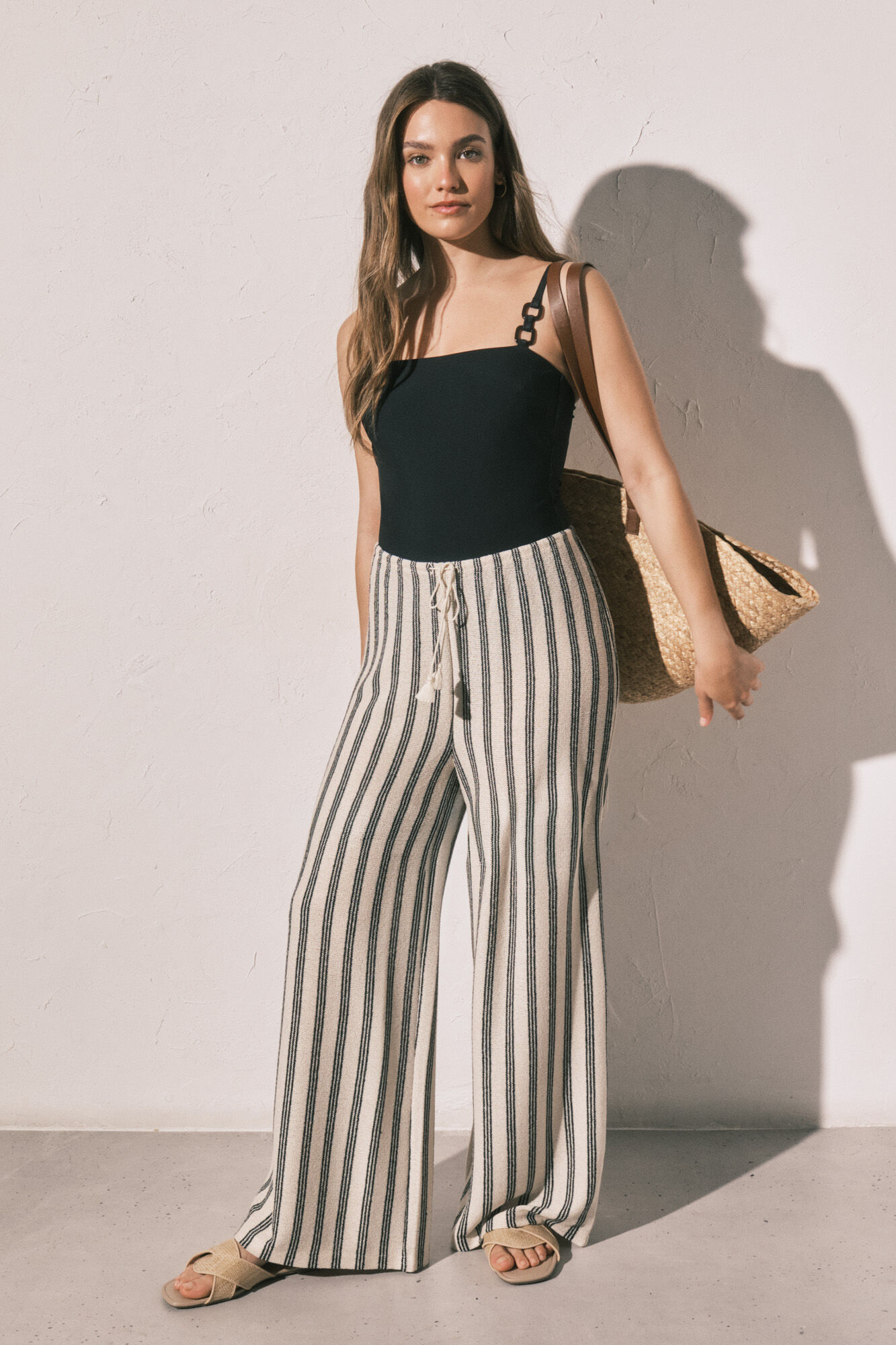 Women'secret Cal&ccedil;a comprida com estrutura de riscas