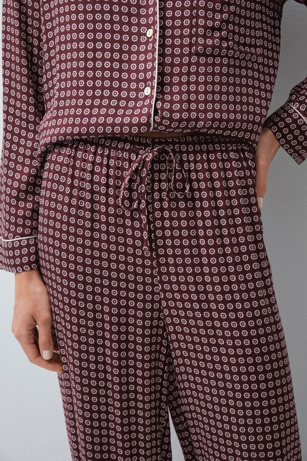 Women'secret Pijama comprido camiseiro gren&aacute; vermelho