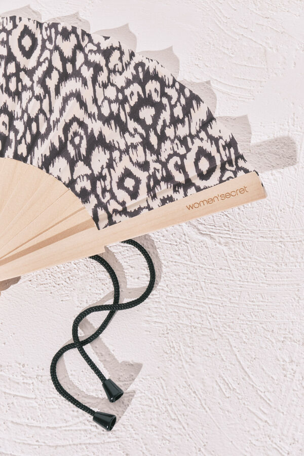 Women'secret Leque estampado bicolor preto e branco preto