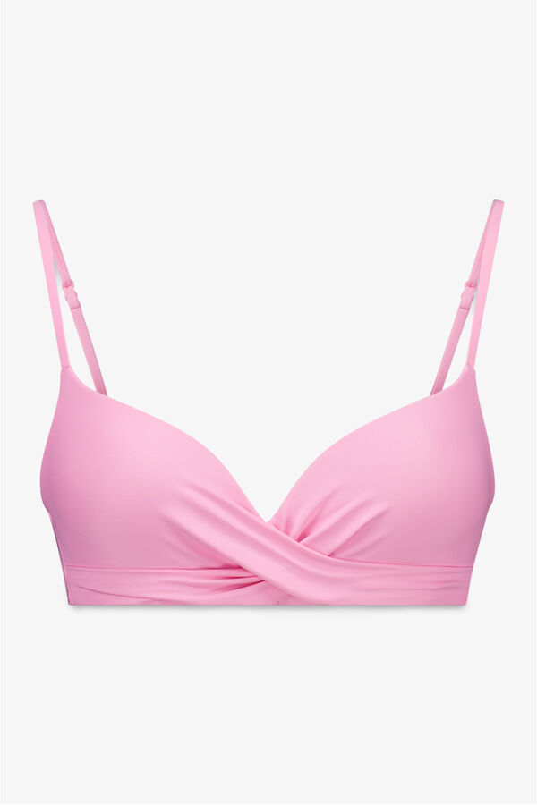Women'secret Top biqu&iacute;ni push-up cruzado rosa rosa