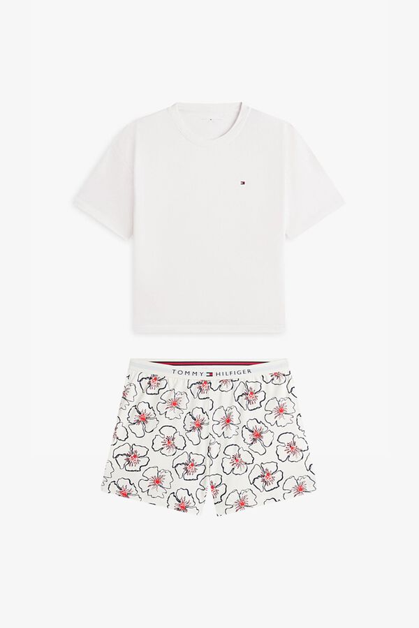 Tommy Hilfiger Conjunto de pijama curto com estampado floral bege