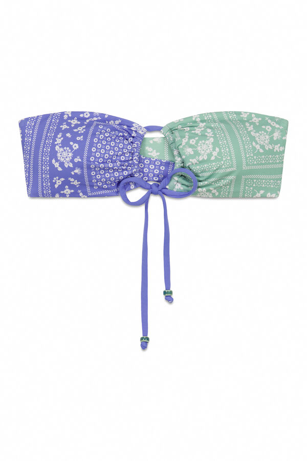 Women'secret Top biqu&iacute;ni bandeau estampado  verde