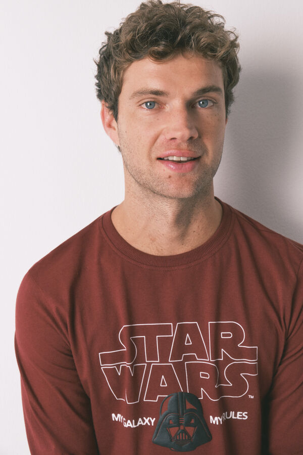 Women'secret Pijama comprido masculino 100% algodão "Star Wars" vermelho