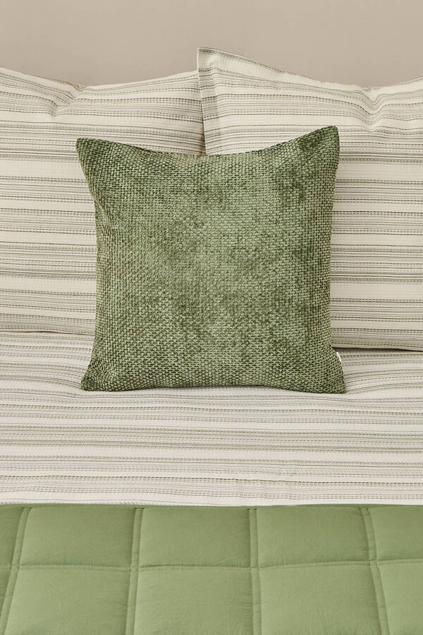 Textura Colcha de microfibra bege