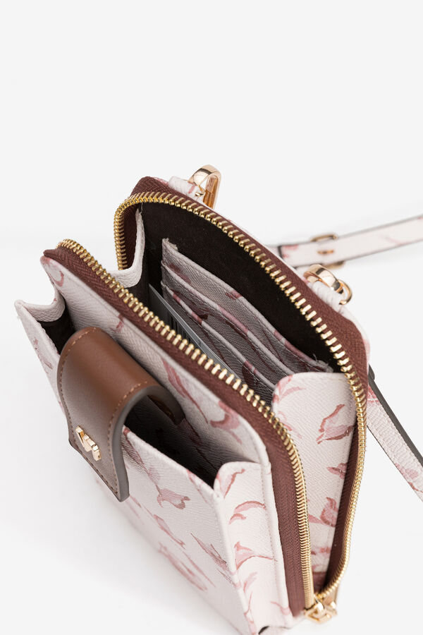 Vilanova Bolsa para m&oacute;vil estampada floral rosa