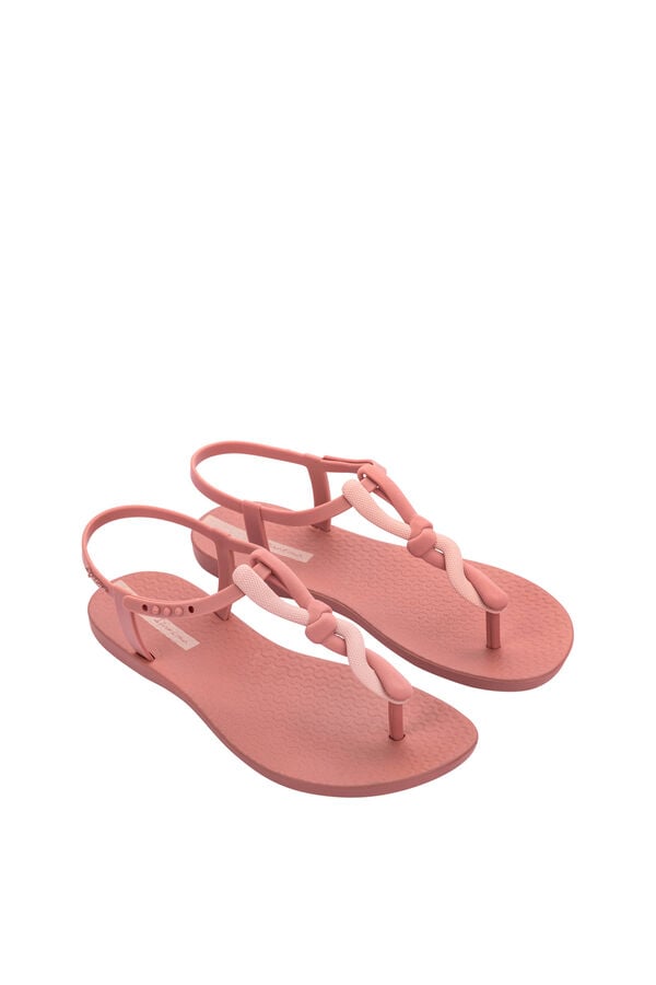 Ipanema Sand&aacute;lia com tira em T e n&oacute; rosa