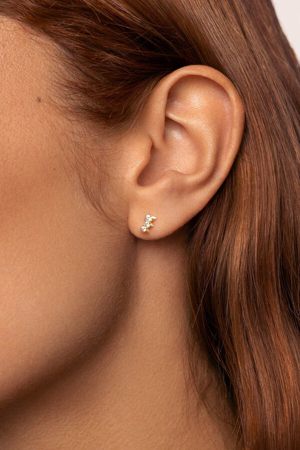 Singularu Loose Earring Claw Silver Gold Plated printed