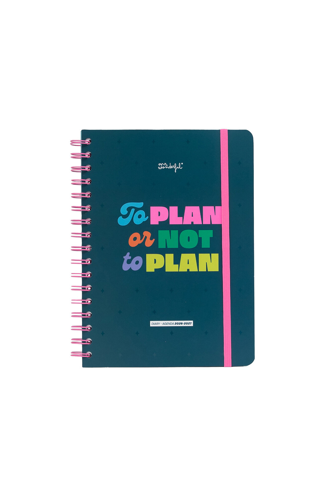Mr. Wonderful Agenda escolar b&aacute;sica 2026-2027 semana &agrave; vista - To plan or not to plan