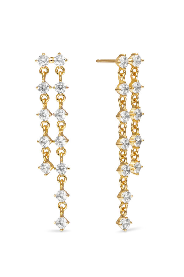 Singularu Pendientes Long Scarlett Ba&ntilde;o Oro amarillo
