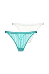 Dorina Pack of 2 thongs green