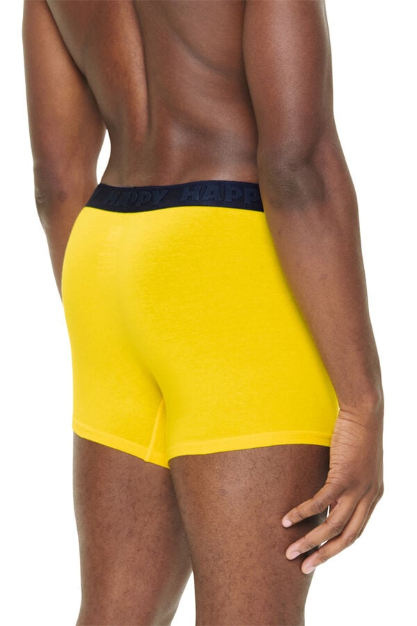 Happy Socks Pacote de cuecas boxer curtas Pickles branco