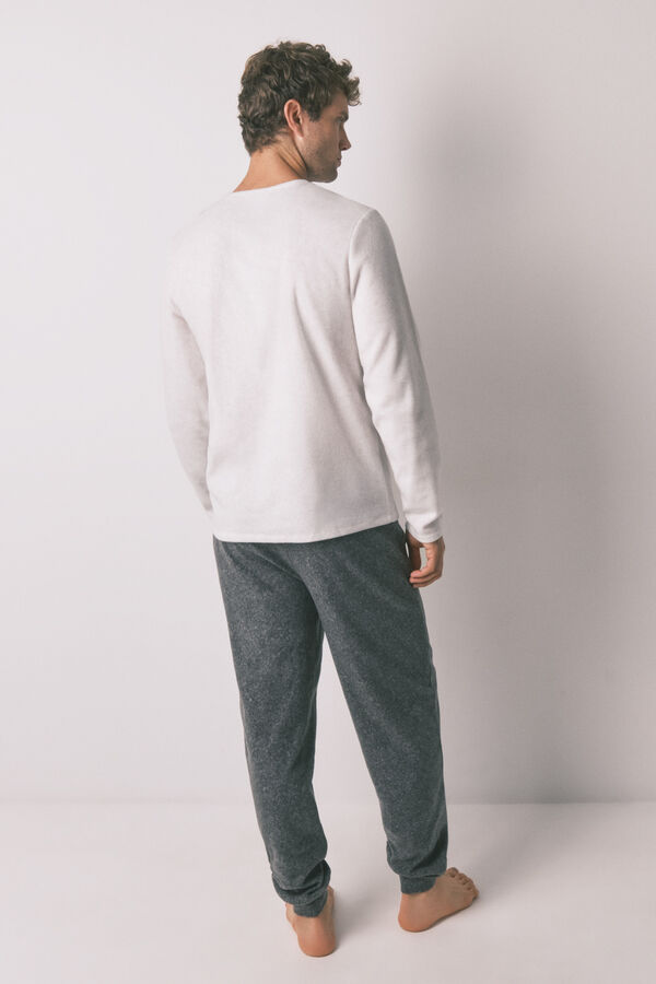 Women'secret Pijama comprido cinza masculino polar Star Wars cinzento